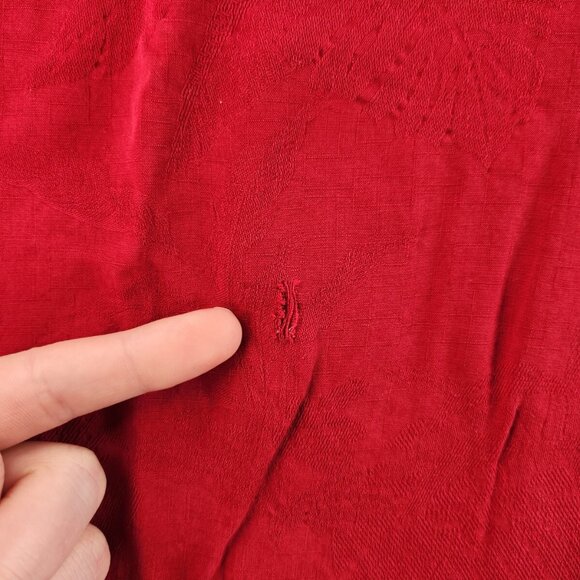 Tommy Bahama Red All Silk Floral Button Up Camp Shirt Large Pocket Hawaii - Picture 5 of 16